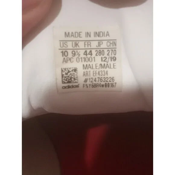 Adidas Mens Stan Smith EF4334 White Red Casual Shoes Sneakers Size 10 - Picture 2 of 12